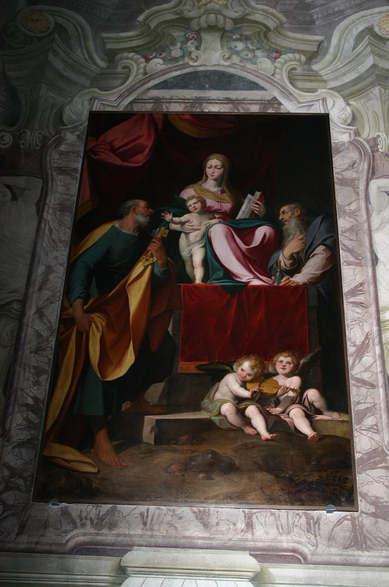 La Madonna col Bambino in trono con i santi Pietro e Antonio Abate e due angeli musicanti - Chiesa di San Marco, Milano